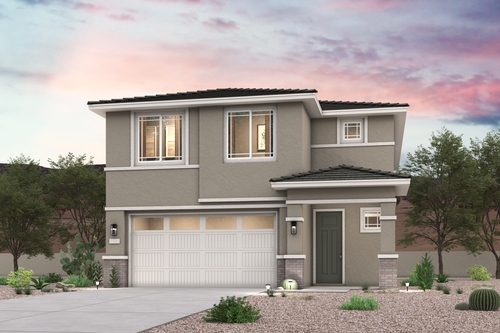 A house with a garage.