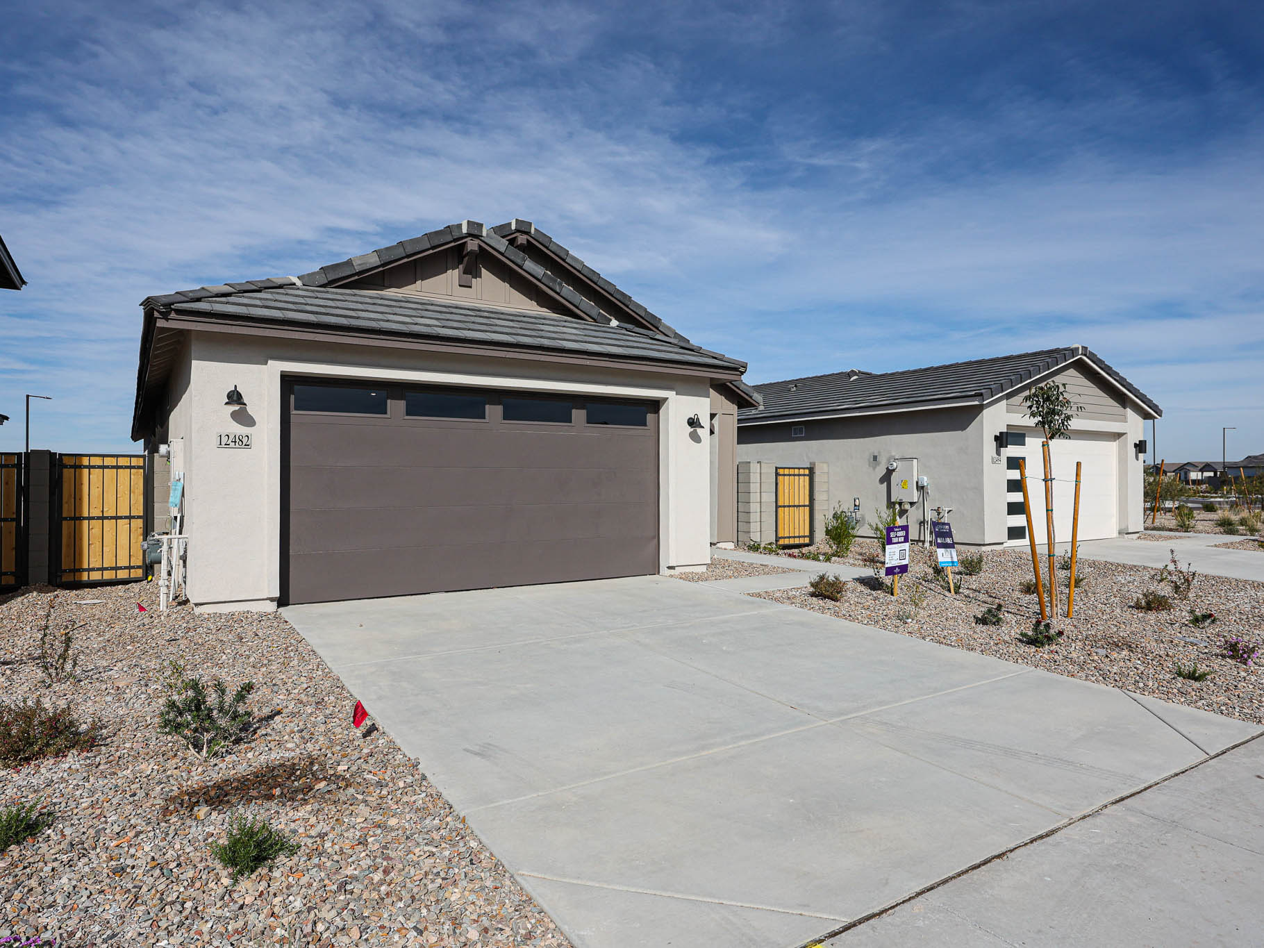 A building with garages.