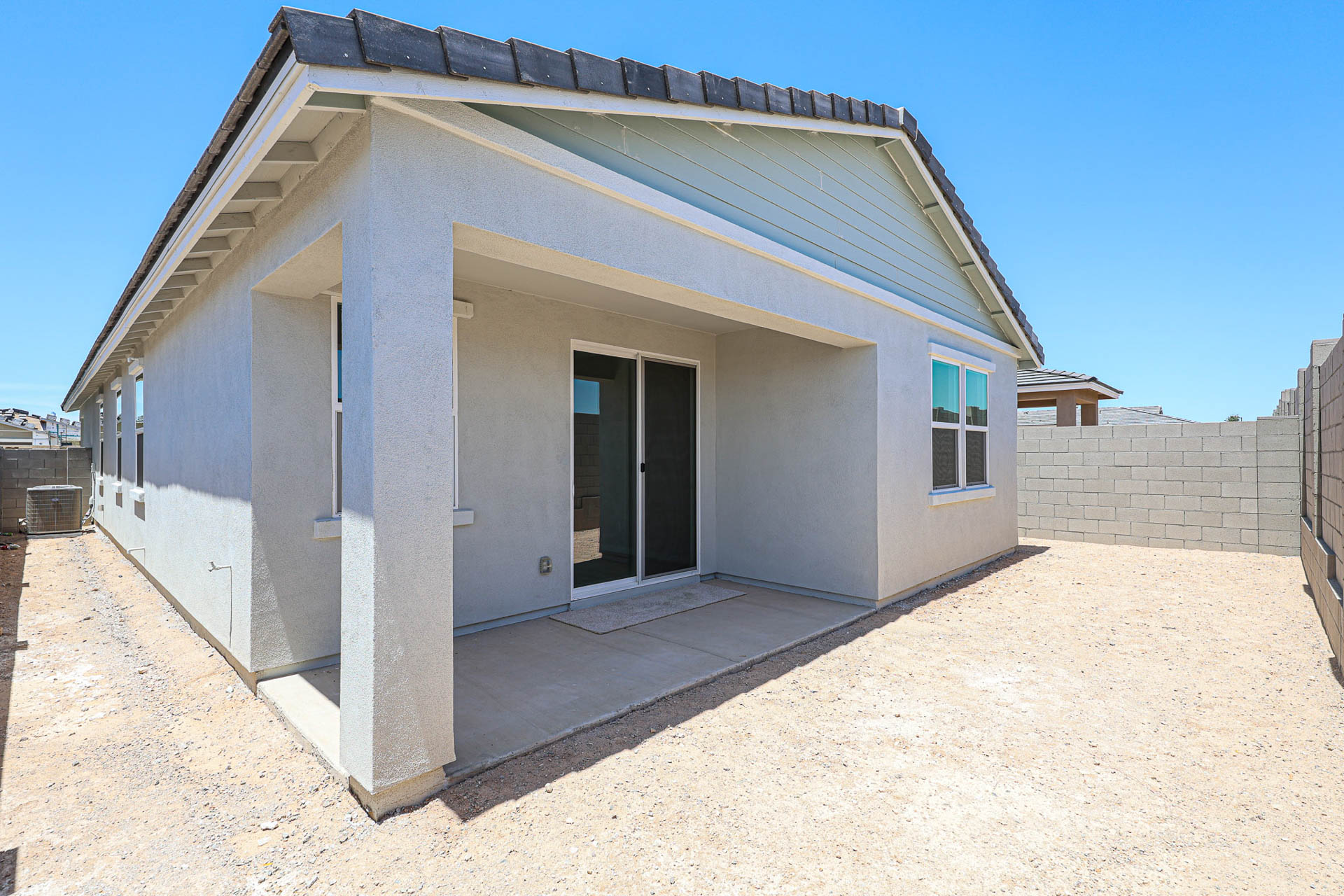 A house with a garage.