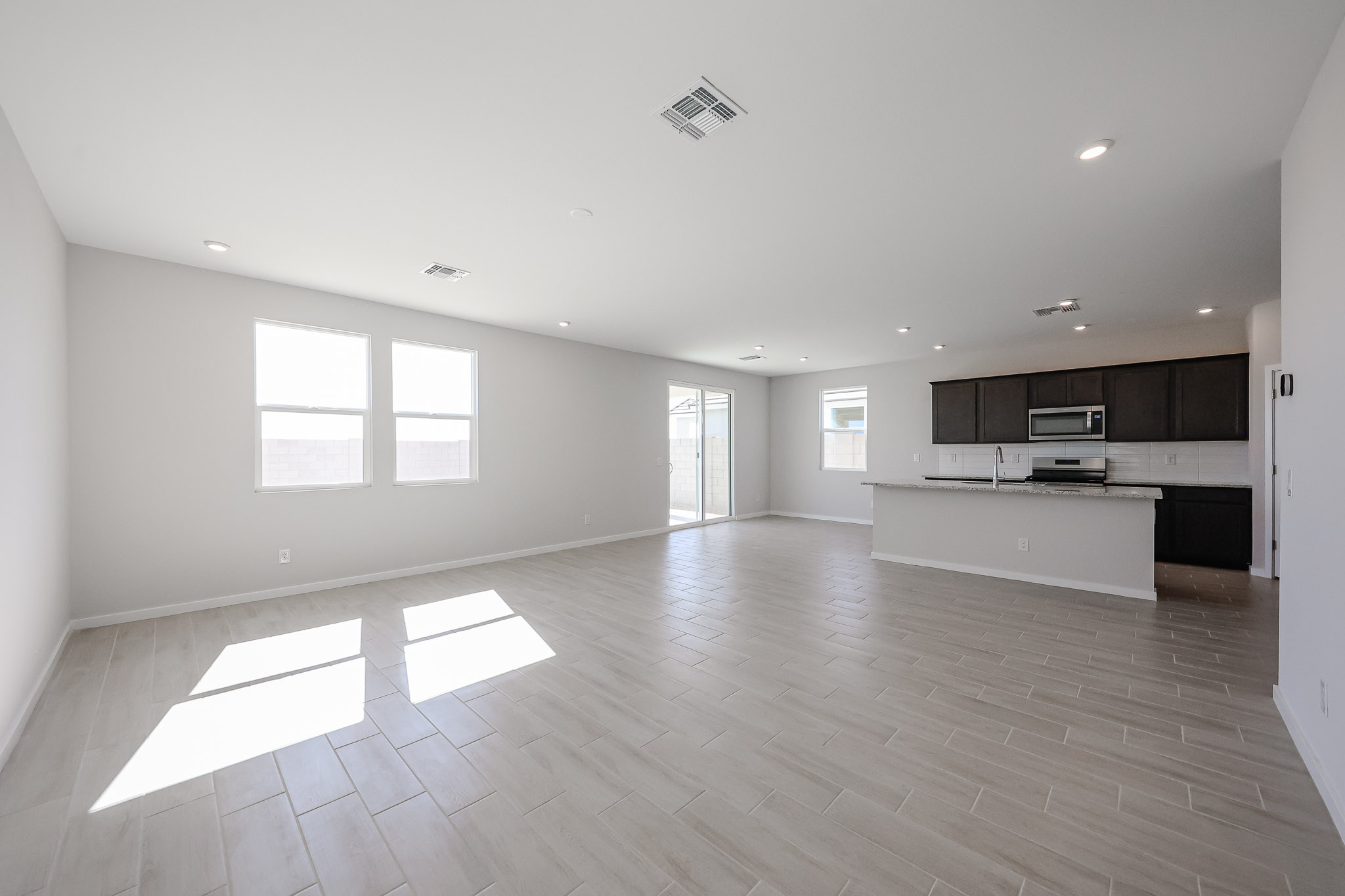 A large empty kitchen.