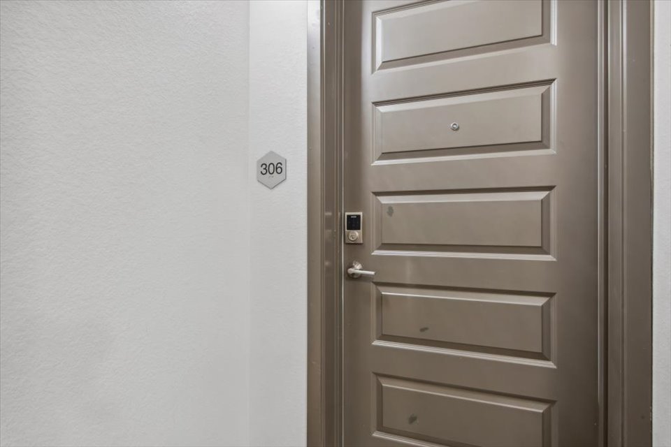 A door with a handle.
