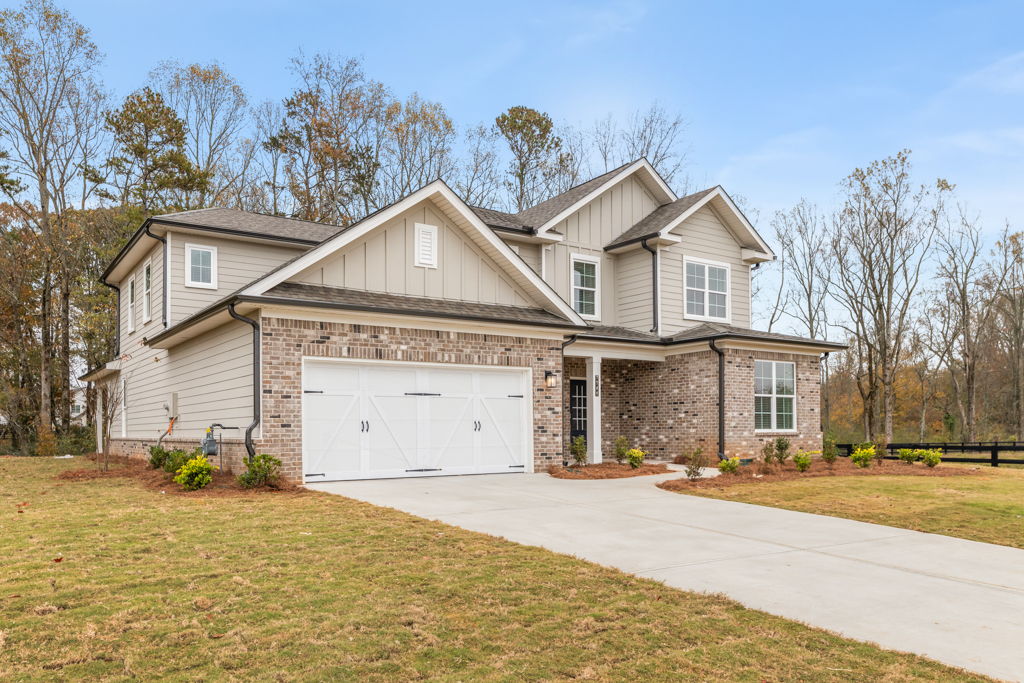 A house with a garage.