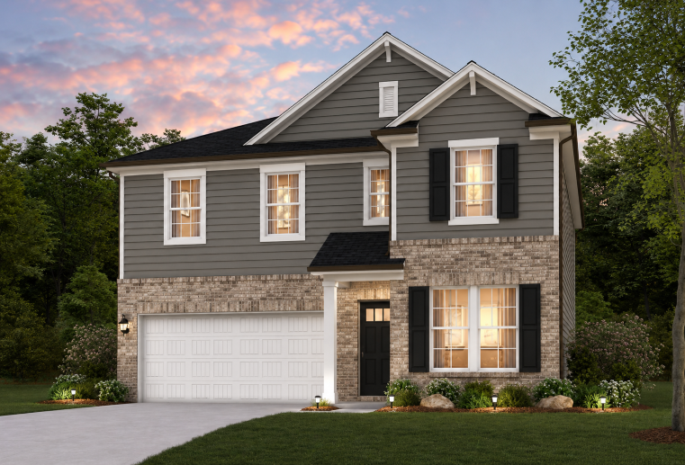 A house with a garage.