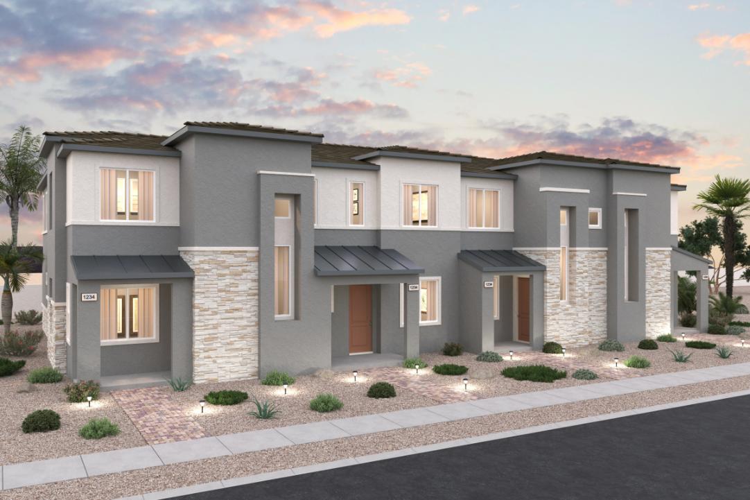 A house with a driveway.