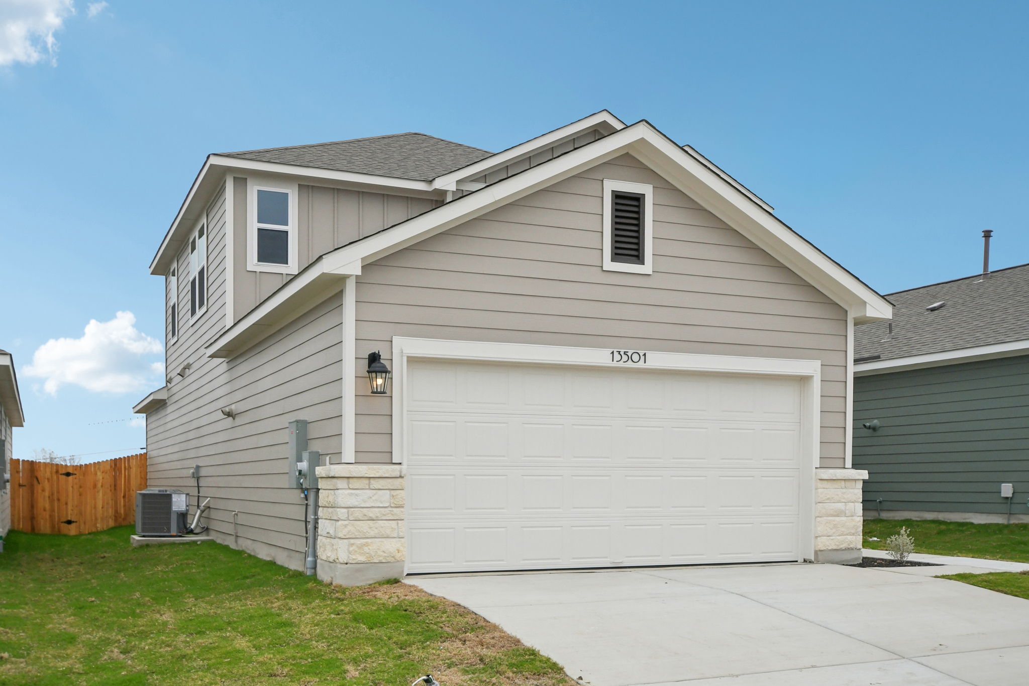 A garage with a garage.