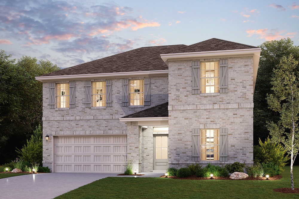 A house with a garage.