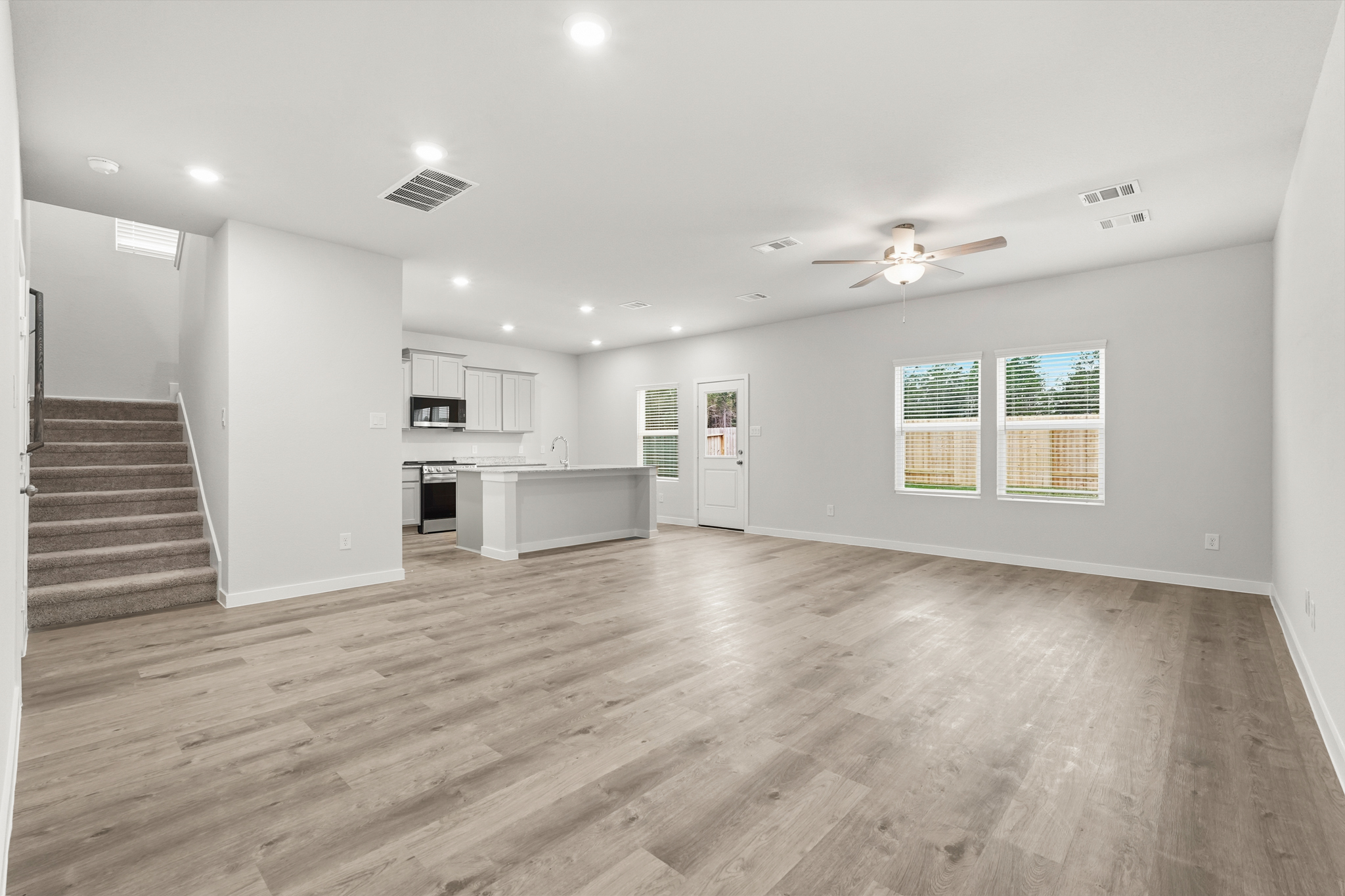 A large empty kitchen.