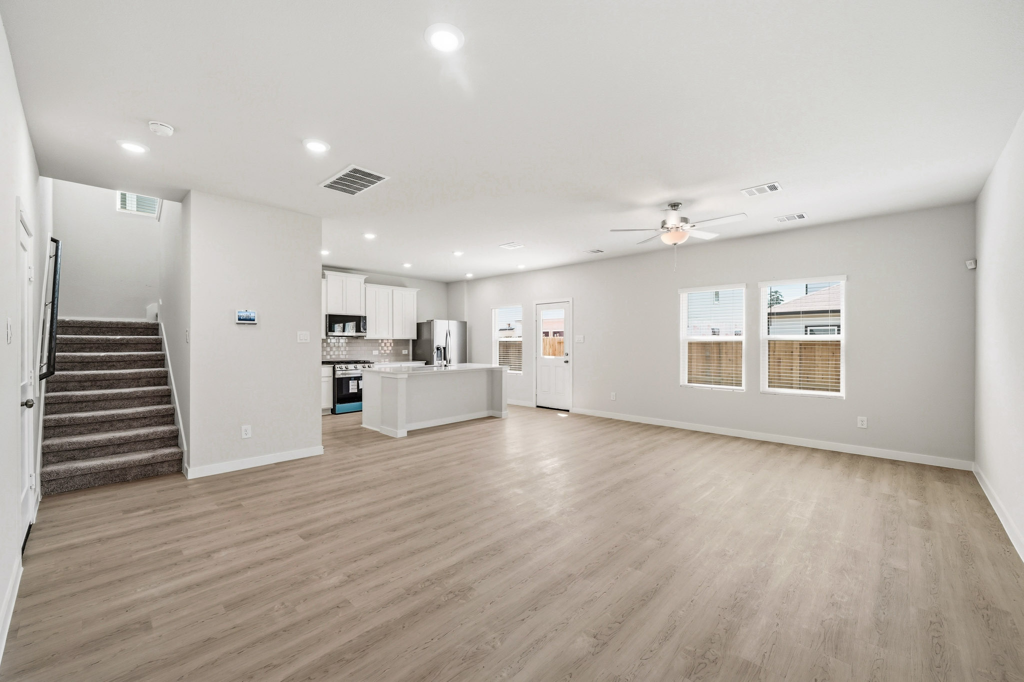 A large empty kitchen.