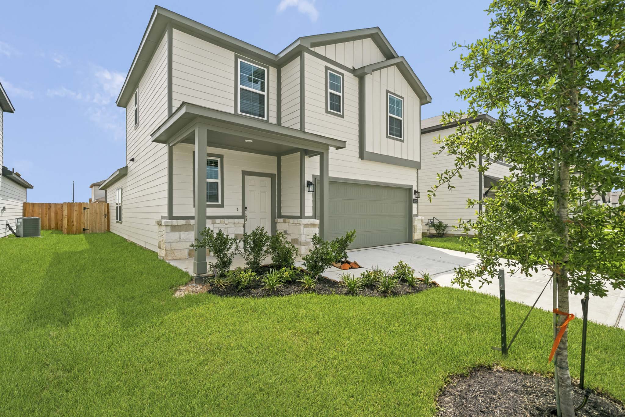 A house with a yard.