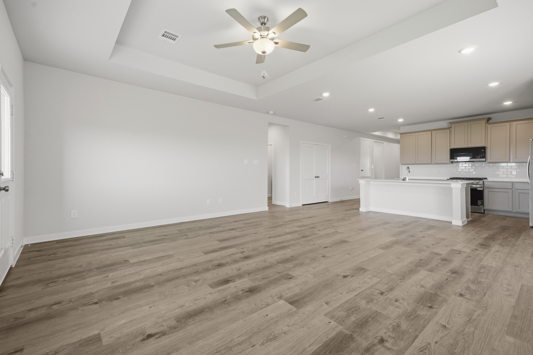A large empty kitchen.
