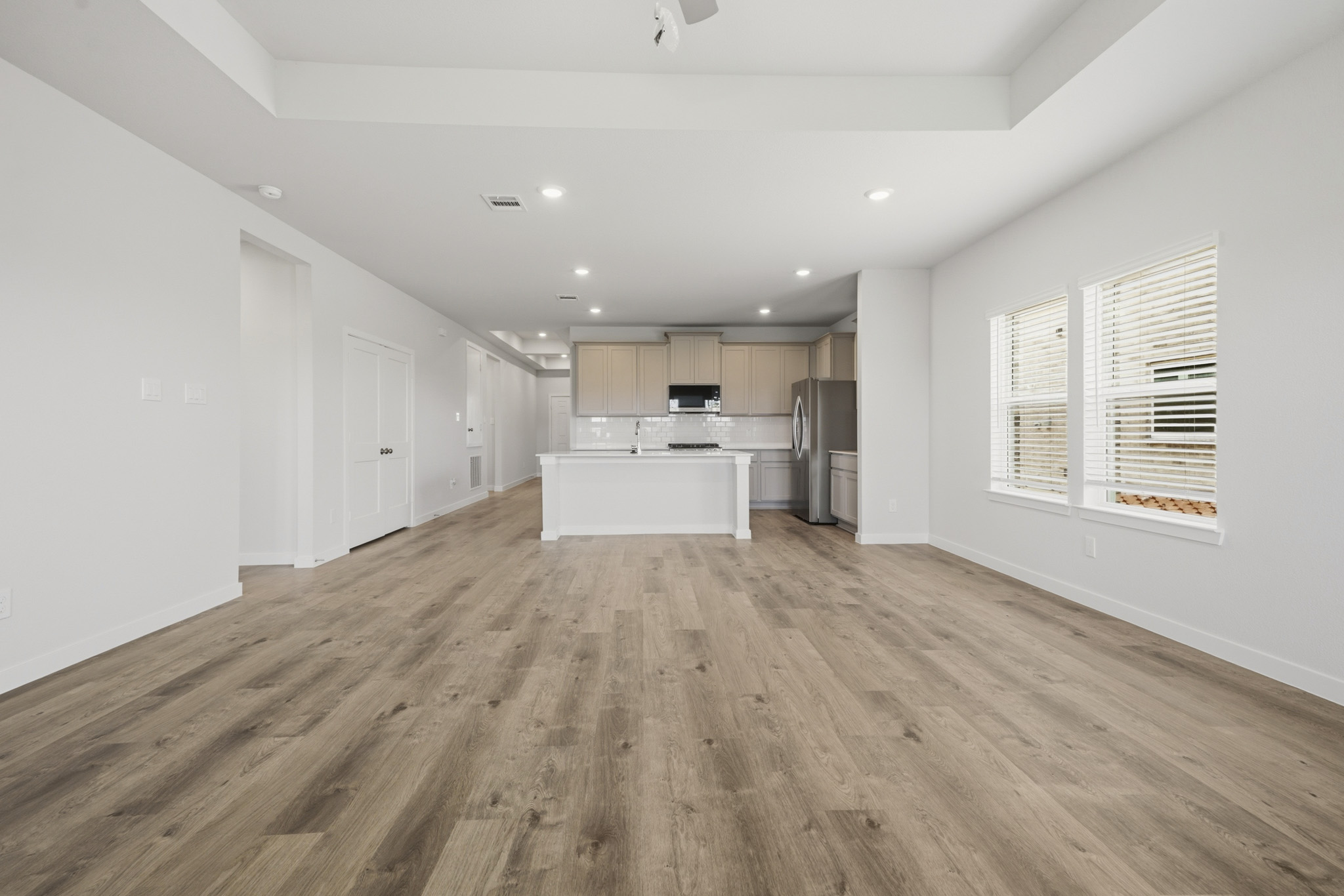 A large empty kitchen.