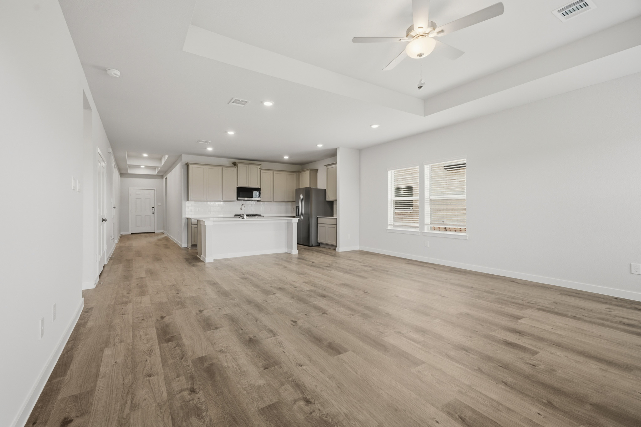 A large empty kitchen.