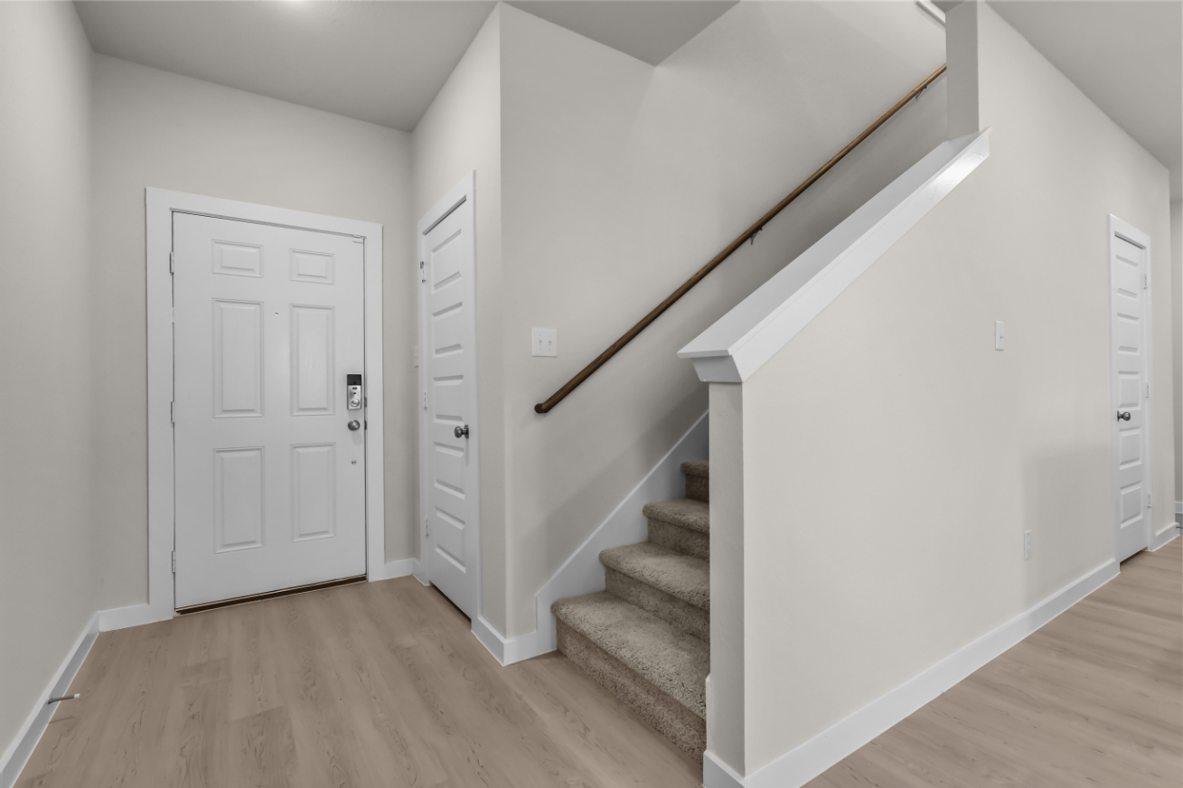 A staircase in a house.