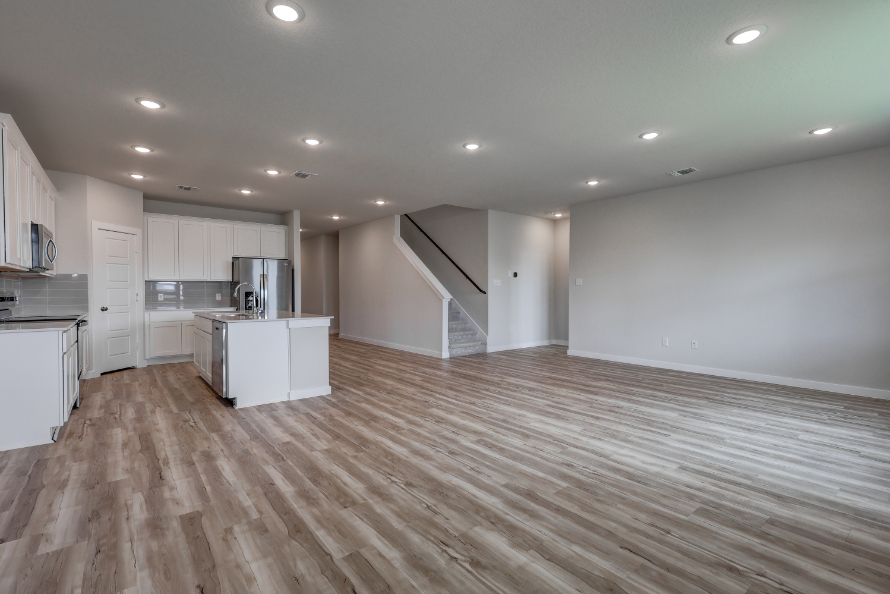 A large empty kitchen.